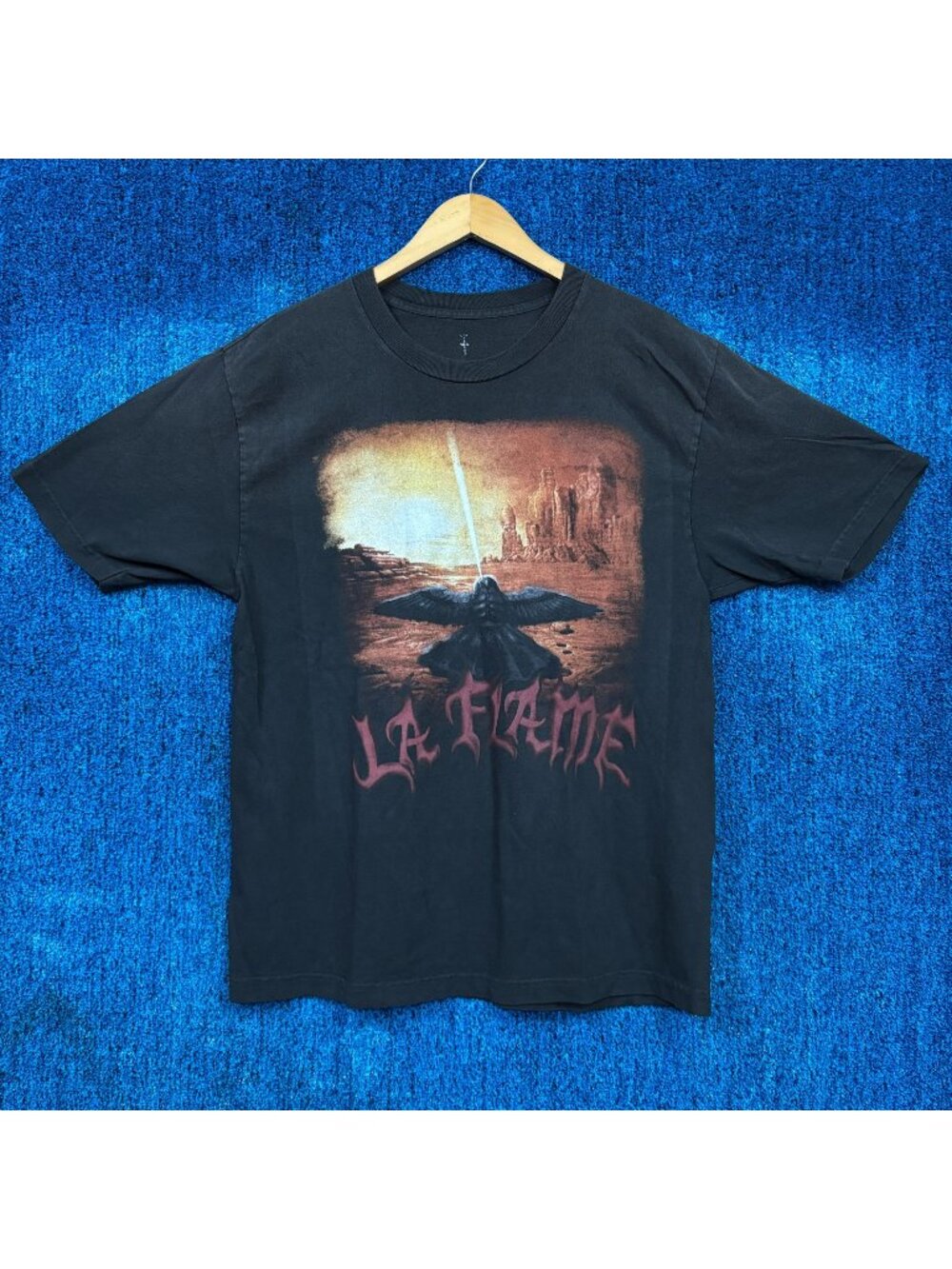 Travis Scott LA FLAME Coachella Music Festival Hip Hop Tee L